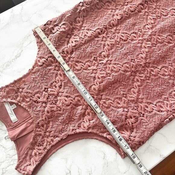 Lovers &‎ Friends Caspian Scalloped Lace Sleeveless Mauve Dress women's medium - Picture 11 of 13